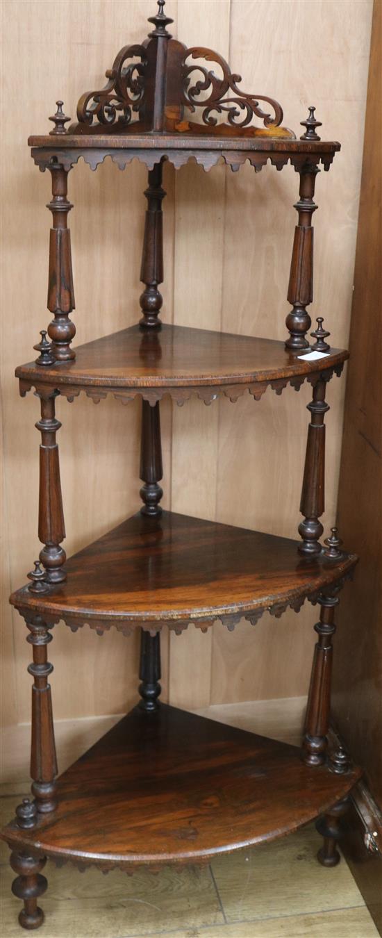 A 4-tier corner Whatnot, H.137cm